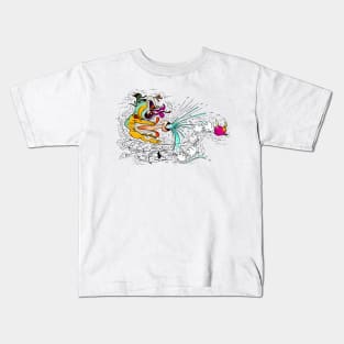 SKATING BLOODY RABBIT 017 Kids T-Shirt